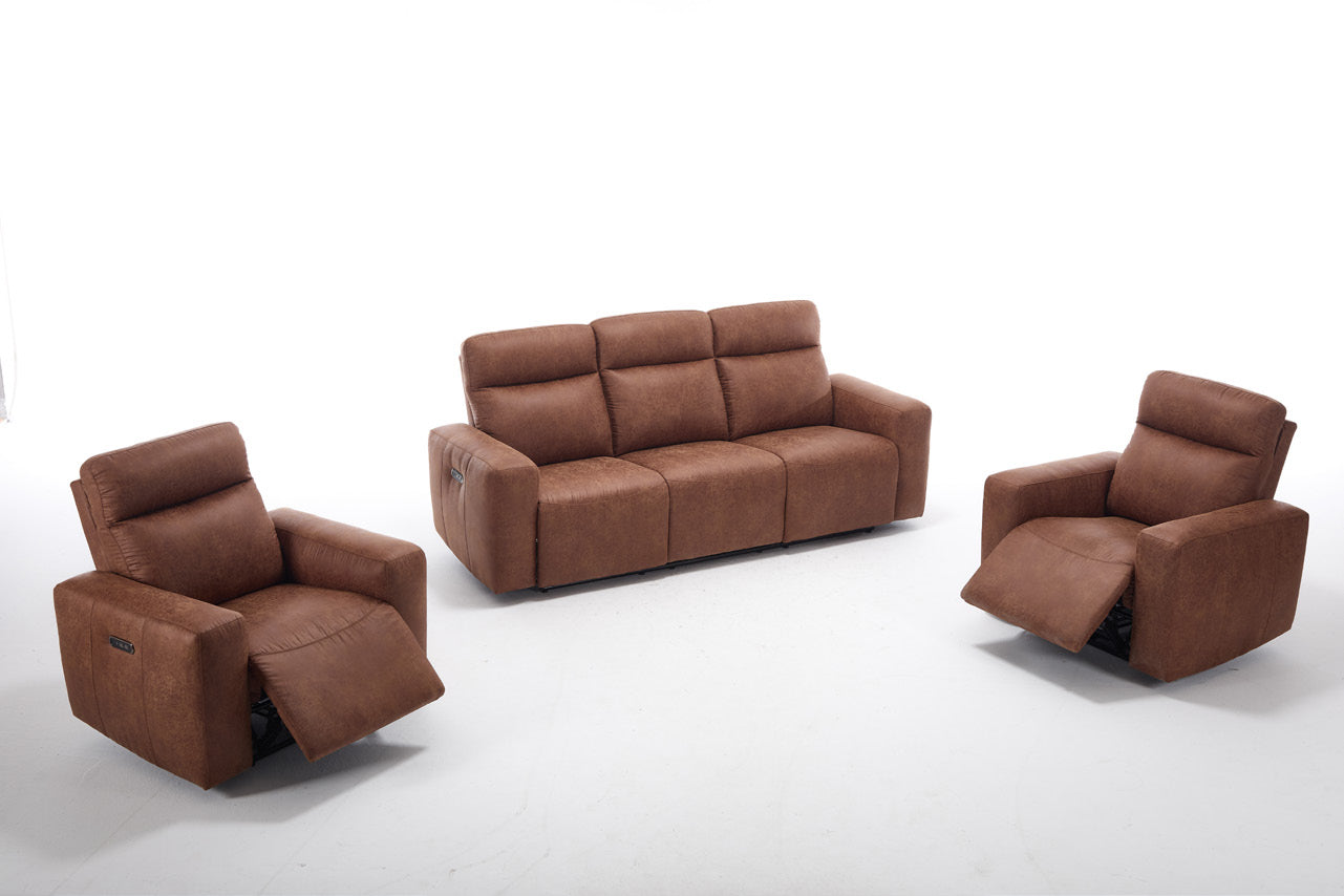 Truman 3 Seater Inc. 2 End Electric Recliners