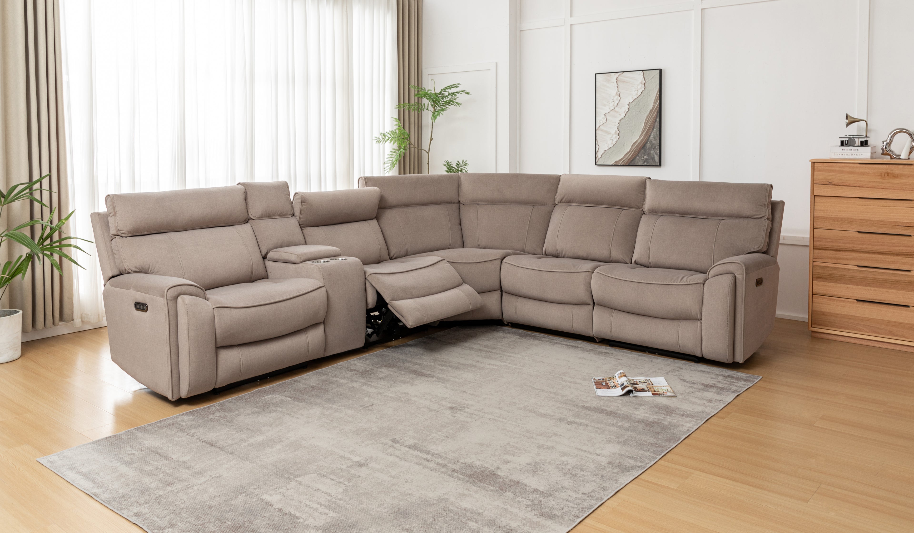 Dynasty Large Corner With Both Sides Recliners