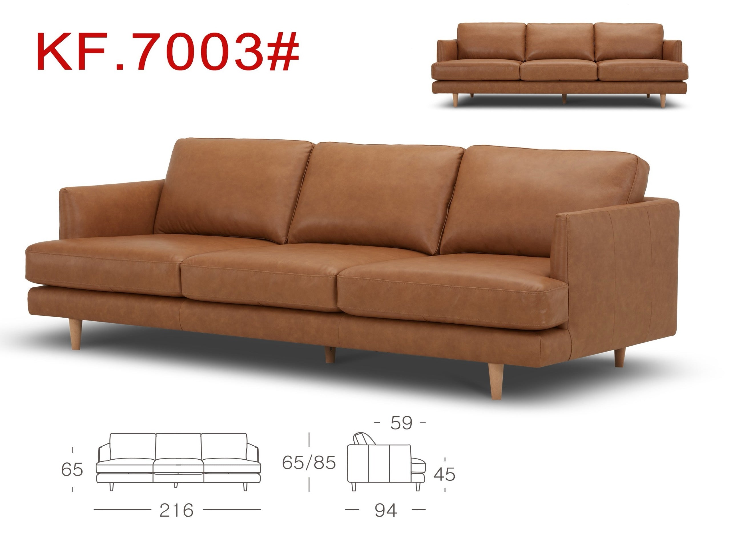 GEMINI 3 Seater Full Maxed Leather